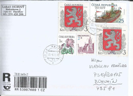 R Envelope Czech Republic Coat Of Arms 1993 - Covers