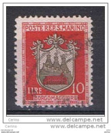 SAN  MARINO:  1945/48  STEMMA  -  £. 10  ROSSO  E  BRUNO  US. -  SASS. 290 - Oblitérés