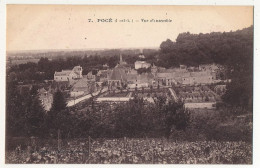 3 CPA - POCÉ (Indre Et Loire) - Vue D'ensemble, La Croix Verte, Le Château Et La Grande Cascade - Other & Unclassified