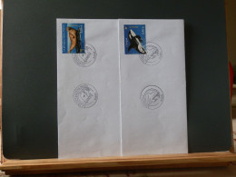 103/326  4 FDC   FRANCE - Dolphins