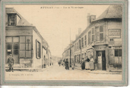 CPA (60) ATTICHY - Epicerie Et De La Chaudronnerie-Zinguerie De La Rue De Vic-sur-Aisne - Années 20-Plaque émaillée - Attichy