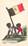 Négritude * CPA Illustrateur * Enfants Noirs Drapeau Belgique Union Fait La Force éthnique Ethnic Ethno Black Nègre Noir - Afrika