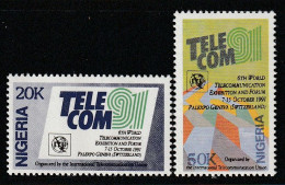 NIGERIA - N°579/80 ** (1991) Télécom'91 - Nigeria (1961-...)