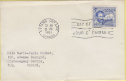 Canada 1963 Sir Martin Frobisher 1v FDC Ca 21.8.1963 (CN164) - 1961-1970