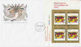 Canada 1993 Masterpieces Of Canadian Art 1v Bl Of 4 FDC Ca 17.5.1993 (CN165A) - 1991-2000