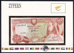 Zypern Cyprus: 50 Cents 1.10.1988 - Notenbriefe Der Welt - Cyprus