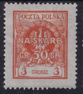 POLAND 1925 Na Skarb Fi 196  Mint Hinged - Neufs