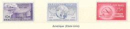 U.P.U. - Etats-Unis D'Amérique - 75e Anniversaire De L' U.P.U. - (3 Valeurs) - 1949 - Y & T N° PA 41 à PA 43** - Unused Stamps