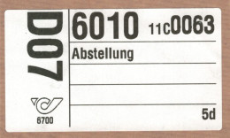 6010 Innsbruck ? > 6700 Abstellung - Cartas & Documentos