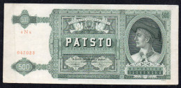 SLOVAKIA , 500 KORUN 1941 , NO PERFORATION !!! - Slovakia