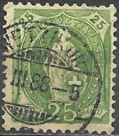 Switzerland 1882 Used Stamp Standing Helvetia 25c [WLT334] - Oblitérés