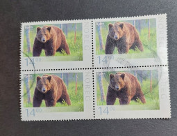 Brown Bear 2008, Block Of 4 - Blocks & Kleinbögen