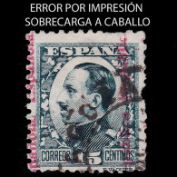 ERROR SOBRECARGA A CABALLO.1931.15c.Usado.Edifil.596e - Errors & Oddities