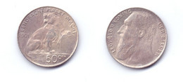 Belgium 50 Centimes 1901 (legend In Dutch) - 50 Cents