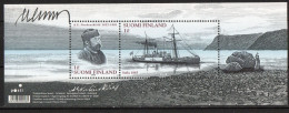 Martin Mörck. Finland 2008. Adolf Erik Nordenskiöld. Souvenir Sheet. Michel Bl.52 MNH. Signed. - Blocks & Kleinbögen