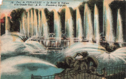 FRANCE - Parc De Versailles - Le Bassin De Neptune Et Les Grandes Eaux - Colorisé - Carte Postale Ancienne - Versailles (Château)