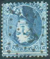 N°15A - Médaillon 20c. Bleu Obl. LP.57 BRUGGELETTE . - TB - 20308 - 1863-1864 Medallions (13/16)