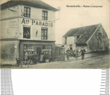 95 GOUSSAINVILLE. Maison Lempereur Attelage Devant Le Tabac Epicerie Au Paradis Avec Joueurs De Billard à L'étage 1917 - Goussainville