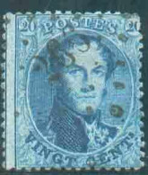 N°15A - Médaillon 20c. Bleu Obl. LP.266 NECHIN. - TB - 20309 - 1863-1864 Medaglioni (13/16)