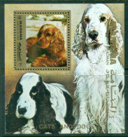 Manama 1972 Mi#MS183A Cats & Dogs, Gold Frame MS MUH - Manama