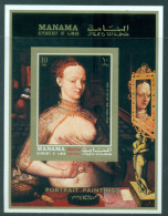 Manama 1972 Mi#MS168B Portrait Paintings By Old Masters MS IMPERF MLH - Manama