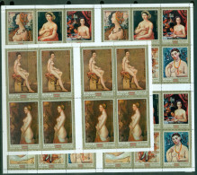 Manama 1972 Mi#852-859 Portrait Paintings By Old Masters 2xsheets MUH - Manama