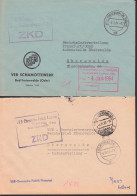 Bad Freienwalde (Oder) VEB Schamottewerk 2 Briefe  DDR ZKD Finow-Eberswalde, Chemische Fabrik - Storia Postale