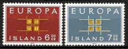 Iceland 1963 Europa CEPT (**) Mi 373-74 - M€1,50; Y&T 328-29 - €1,50 - 1963