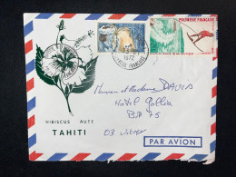 ENVELOPPE POLYNESIE FRANCAISE TAHITI  SP 91559 POUR VICHY 1972 - Cartas & Documentos