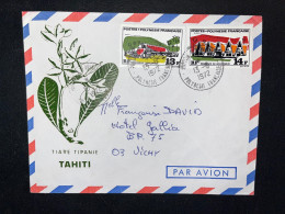 ENVELOPPE POLYNESIE FRANCAISE TAHITI  SP 91559 POUR VICHY 1972 - Brieven En Documenten