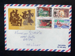 ENVELOPPE POLYNESIE FRANCAISE TAHITI  SP 91559 POUR VICHY 1972 - Storia Postale