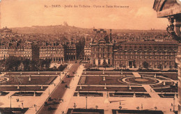 FRANCE - Paris - Jardin Des Tuileries - Opéra Et Butte Montmartre - Vua Aérienne - Cartes Postales Anciennes - Parks, Gärten