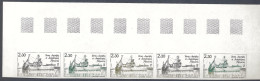 Bande De 5 Essai De Couleur Taaf/fsat Chalutier Austral Yvert 100  MNH ** - Imperforates, Proofs & Errors