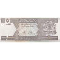 Billet, Afghanistan, 5 Afghanis, 2002, Undated, KM:66a, NEUF - Afghanistán