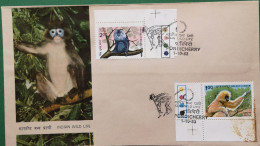 Indien 1983 FDC Indien Mi-Nr. 962-963 Affen / Primaten - Briefe U. Dokumente