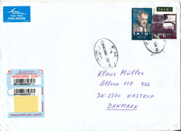 Israel Registered Cover Sent To Denmark 17-9-2006 Big Size Cover - Lettres & Documents