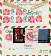 MEXICO 1989 AIRMAIL LETTER SENT FROM MEXICO TO AABENRAA - Mexico