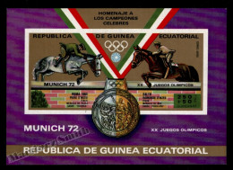 Equatorial Guinea - Guinée Équatoriale 1972 Mi. BF 20, Munich 72 Olympics, Sports Horse Riding - Imperforated - MNH - Guinée Equatoriale