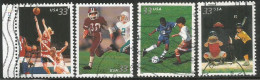 USA 2000 Youth Team Sports Basketball Football Soccer Baseball - SC. # 3399/3402 - Cpl 4v Set In VFU Condition - Other & Unclassified