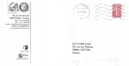 LUQUET 2003- Y&T Adf. N°36 (3619 )  - 0,50 € Rouge - " Semeuse De Roty " - 2 Bandes PHO . Sur Lettre Du 27.05.2005. TB. - Brieven En Documenten