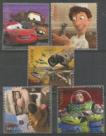 USA 2011 Send A Hello : Cars Ratatouille Toy Story Up Wall-E - Sc.#4553/57 - Cpl 5v Set - VFU - Usados