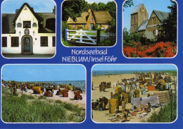 05140 - Nordseebad NIEBLUM Auf Föhr - MBK Mit Friesenhäusern, Strand Und Kirche - Föhr