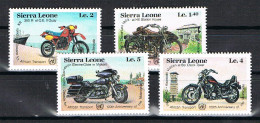 Sierra Leone "100 Jahre Motorräder"; Satz Und Block - Auto's