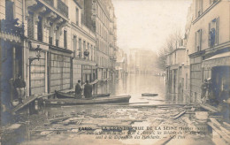 Paris * Carte Photo * 16ème * Inondé * La Rue Gros à Auteuil * Crue Catastrophe - Arrondissement: 16