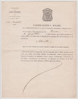 LAS Autographe Evêque De Laval Wicart 1857 - Famille Courte Célébration Des Saints Mystères Dans Chapelle Privée Ahuillé - Personnages Historiques