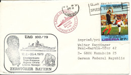 Liberia Shipcover Sent To Germany 16-4-1979 (Zerstörer Bayern) - Liberia