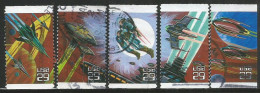 USA 1993 Space Fantasy - Futurisric Space Vehicles - SC.# 2741/45 - Cpl 5v Set From Booklet - VFU - USA