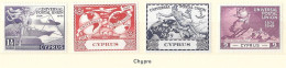 U.P.U. - Chypre - 75e Anniversaire De L' U.P.U. - (4 Valeurs) - 1949 - Y & T N° 151 à 154** - Unused Stamps