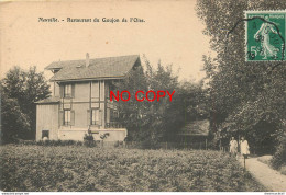(B&P) 95 NEUVILLE. Restaurant Du Goujon De L'Oise Avec 2 Pêcheurs 1909 - Neuville-sur-Oise