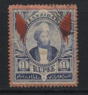 Zanzibar (07) Sultan Seyyid Hamed-bin-Thwain. 1R Red & Blue. Used. Hinged. - Zanzibar (...-1963)